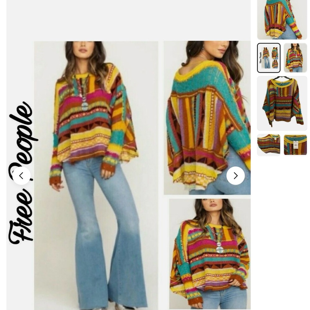 Free people December Skies wool poncho